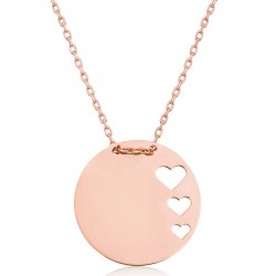 Gümüş Rose Çember Kalp Kadın Kolye Gümüş Rose Çember Kalp Kadın Kolye