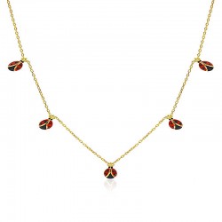 Gümüş Gold Uğur Böceği Şans Kadın Kolye Gümüş Gold Uğur Böceği Şans Kadın Kolye