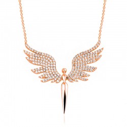 Gümüş Rose Mikail Meleği Kadın Kolye Gümüş Rose Mikail Meleği Kadın Kolye