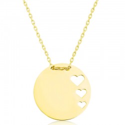 Gümüş Gold Çember Kalp Kadın Kolye Gümüş Gold Çember Kalp Kadın Kolye