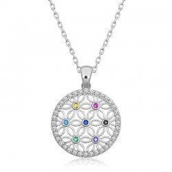 Gümüş Renkli Taşlı Yaşam Çiçeği Kadın Kolye Gümüş Renkli Taşlı Yaşam Çiçeği Kadın Kolye