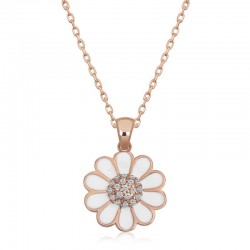 Gümüş Rose Papatya Kadın Kolye Gümüş Rose Papatya Kadın Kolye