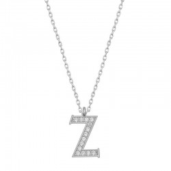 Gümüş Rodyum Z Harfi Kadın Kolye Gümüş Rodyum Z Harfi Kadın Kolye