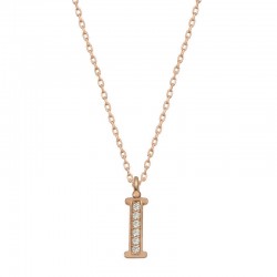 Gümüş Rose İ Harfi Kadın Kolye Gümüş Rose İ Harfi Kadın Kolye