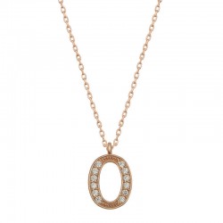 Gümüş Rose O Harfi Kadın Kolye Gümüş Rose O Harfi Kadın Kolye
