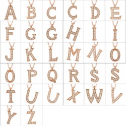 Gümüş Rose R Harfi Kadın Kolye Gümüş Rose R Harfi Kadın Kolye