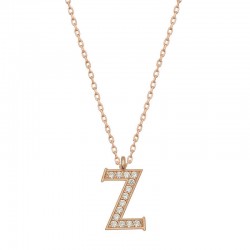 Gümüş Rose Z Harfi Kadın Kolye Gümüş Rose Z Harfi Kadın Kolye