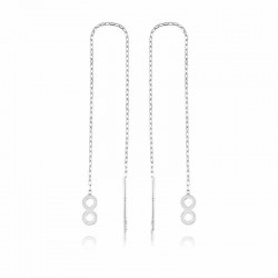 Gümüş Zincirli Sonsuzluk Küpe