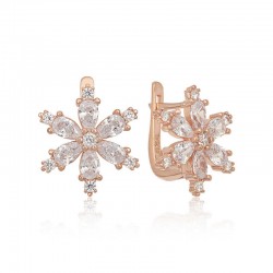 Gümüş Beyaz Lotus Çiçeği Kadın Küpe Gümüş Beyaz Lotus Çiçeği Kadın Küpe