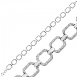 Gümüş Kare Taşlı Kadın Bileklik Gümüş Kare Taşlı Kadın Bileklik