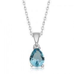 Gümüş Turkuaz Damla Taşlı Kadın Kolye Gümüş Turkuaz Damla Taşlı Kadın Kolye