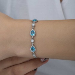 Gümüş Damla Su Yolu Kadın Bileklik Gümüş Damla Su Yolu Kadın Bileklik