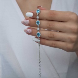 Gümüş Damla Su Yolu Kadın Bileklik Gümüş Damla Su Yolu Kadın Bileklik