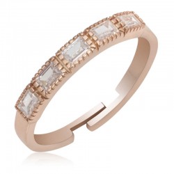 Gümüş Rose Ayarlanabilir Baget Kadın Yüzük Gümüş Rose Ayarlanabilir Baget Kadın Yüzük