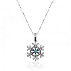 Gümüş Kar Tanesi Kadın Kolye