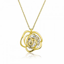 Gümüş Gold Gül Kadın Kolye Gümüş Gold Gül Kadın Kolye