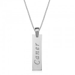 Gümüş Kişiye Özel Çubuk Kolye Gümüş Kişiye Özel Çubuk Kolye