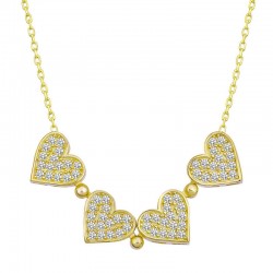 Gümüş Gold Kalpli Açılabilen Yonca Kadın Kolye Gümüş Gold Kalpli Açılabilen Yonca Kadın Kolye