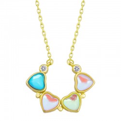 Gümüş Renkli Açılabilen Yonca Kadın Kolye Gümüş Renkli Açılabilen Yonca Kadın Kolye