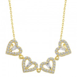 Gümüş Gold Kalpli Açılabilen Yonca Kadın Kolye Gümüş Gold Kalpli Açılabilen Yonca Kadın Kolye