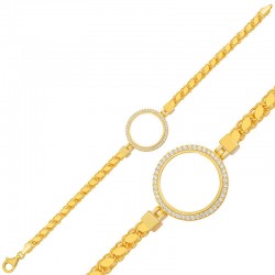 Gümüş Çeyrek Takılabilen Altın Kaplama Kadın Bileklik Gümüş Çeyrek Takılabilen Altın Kaplama Kadın Bileklik