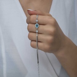 Gümüş Damla Su Yolu Kadın Bileklik Gümüş Damla Su Yolu Kadın Bileklik