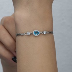 Gümüş Damla Su Yolu Kadın Bileklik Gümüş Damla Su Yolu Kadın Bileklik