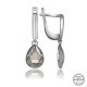 Swarovski Crystal Taşlı Gümüş Beyaz Damla Sallantılı Kadın Küpe Swarovski Crystal Taşlı Gümüş Beyaz Damla Sallantılı Kadın Küpe
