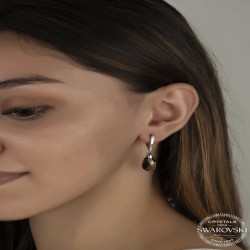 Swarovski Crystal Taşlı Gümüş Damla Sallantılı Kadın Küpe Swarovski Crystal Taşlı Gümüş Damla Sallantılı Kadın Küpe