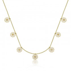 Gümüş Gold Papatya Şans Kadın Kolye Gümüş Gold Papatya Şans Kadın Kolye