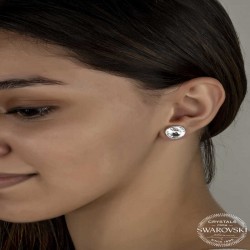 Swarovski Crystal Taşlı Gümüş Çivili Kadın Küpe Swarovski Crystal Taşlı Gümüş Çivili Kadın Küpe