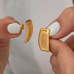 Gümüş Trabzon Hasır Kadın Küpe Gümüş Trabzon Hasır Kadın Küpe