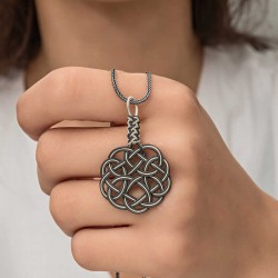 Gümüş Kazaziye Örgü Kadın Kolye Gümüş Kazaziye Örgü Kadın Kolye