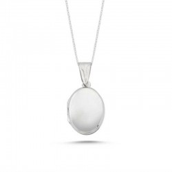 ​Gümüş Kapaklı Madalyon Kadın Kolye