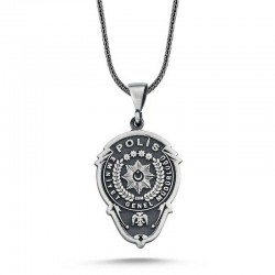 Gümüş Emniyet Teşkilatı Polis Armalı Kolye Gümüş Emniyet Teşkilatı Polis Armalı Kolye