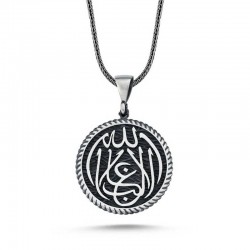 Gümüş La Galiba İllallah Yazılı Gümüş Kolye Gümüş La Galiba İllallah Yazılı Gümüş Kolye