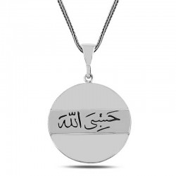 Gümüş Arapça Hasbiyallah Yazılı Kolye Gümüş Arapça Hasbiyallah Yazılı Kolye