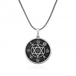 Gümüş Dört Halife İsimleri İşlemeli Kolye Gümüş Dört Halife İsimleri İşlemeli Kolye