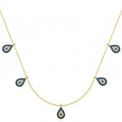 Gümüş Gold Nazarlı Şans Kadın Kolye Gümüş Gold Nazarlı Şans Kadın Kolye