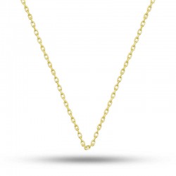 Gümüş Gold 0.30 Mikron 45 Cm Forse Kadın Zincir