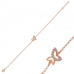 Gümüş Rose Kelebek Kadın Bileklik Gümüş Rose Kelebek Kadın Bileklik