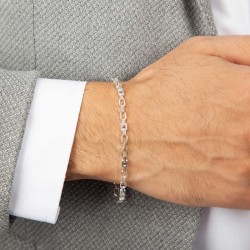 Gümüş Parçalı Erkek Bileklik Gümüş Parçalı Erkek Bileklik