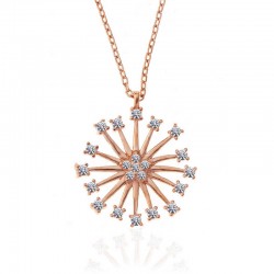 Gümüş Rose Çiçek Kadın Kolye Gümüş Rose Çiçek Kadın Kolye