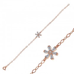 Gümüş Rose Çiçek Kadın Bileklik Gümüş Rose Çiçek Kadın Bileklik