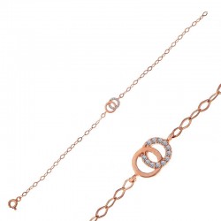 Gümüş Rose Birleşik Halkalar Kadın Kolye Gümüş Rose Birleşik Halkalar Kadın Kolye