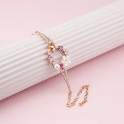 Gümüş Rose Kalp Manolya Çiçeği Kelebek Kadın Bileklik Gümüş Rose Kalp Manolya Çiçeği Kelebek Kadın Bileklik