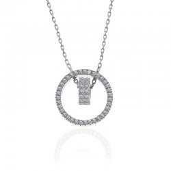 Gümüş İç İçe Geçmiş Halka Kadın Kolye Gümüş İç İçe Geçmiş Halka Kadın Kolye