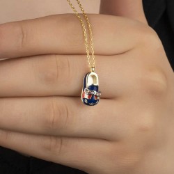 Gümüş Gold Erkek Çocuk Pabuç Kadın Kolye Gümüş Gold Erkek Çocuk Pabuç Kadın Kolye