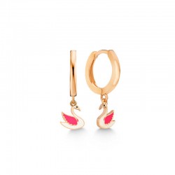 Gümüş Rose Kuğu Sallantılı Kadın Küpe Gümüş Rose Kuğu Sallantılı Kadın Küpe