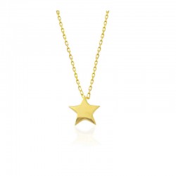 Gümüş Gold Yıldız Kadın Kolye Gümüş Gold Yıldız Kadın Kolye